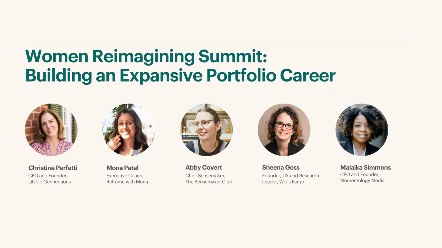 Women Reimagining Summit: Building an Expansive Portfolio Career